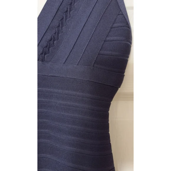 Women's Herve Leger Bandage Midi Dress Navy Size XS - Picture 6 of 9